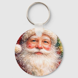 Chaveiro Retrato Alegre do Papai Noel de Natal