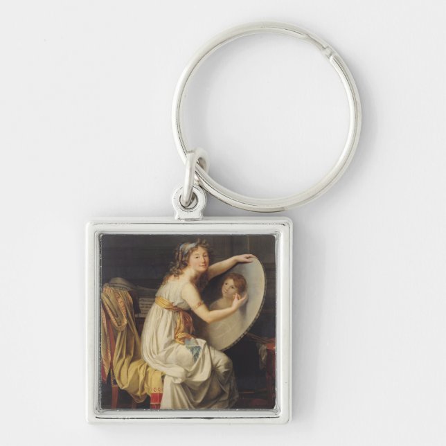 Chaveiro Retrato de Adelaide cor-de-rosa Ducreux (Frente)