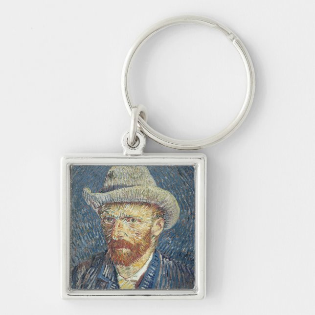 Chaveiro Retrato de auto de Vincent van Gogh | com chapéu (Frente)
