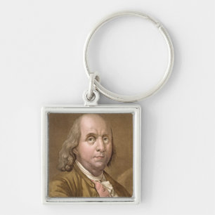 Chaveiro Retrato de Benjamin Franklin (1706-90), 'do Le