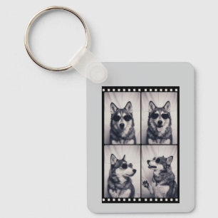 Chaveiro Retrato de Cão Husky