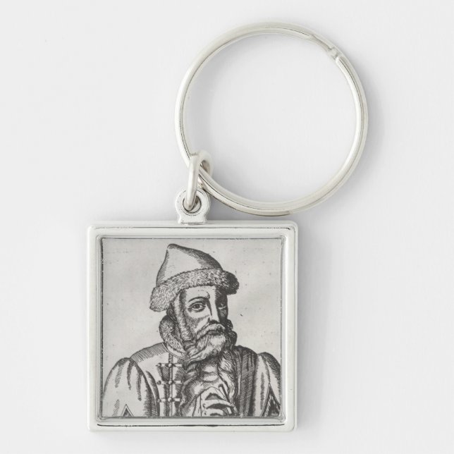 Chaveiro Retrato de Johannes Gutenberg (Frente)
