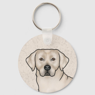 Chaveiro Retrato de Labrador Retriever de Creme Arte Lab Fo