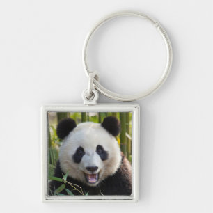 Chaveiro Retrato de Panda Sorridente