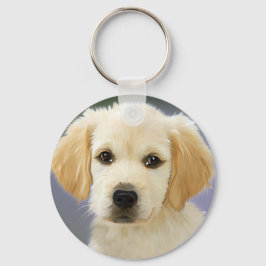 Chaveiro Retrato De Pintura De Óleo Da Puppia De Labrador R