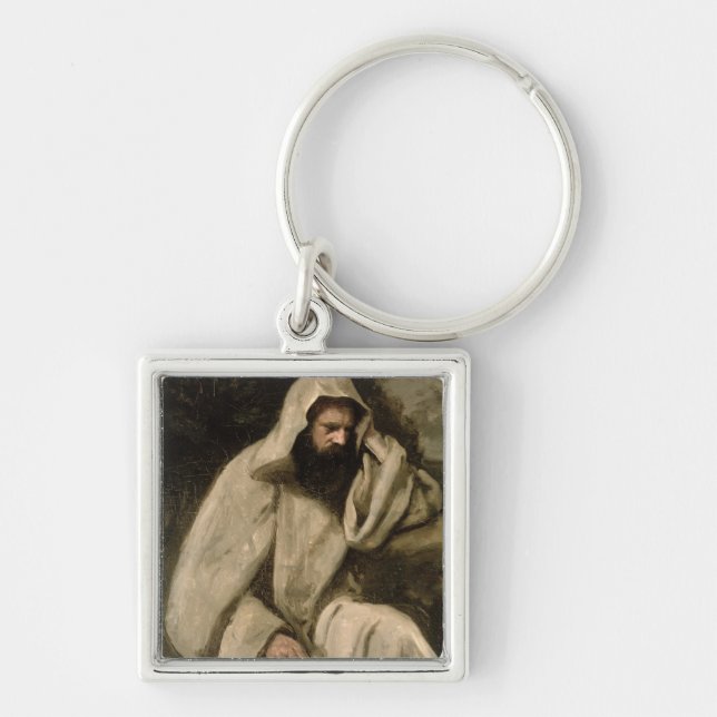 Chaveiro Retrato de uma monge, c.1840-45 (óleo em canvas) (Frente)