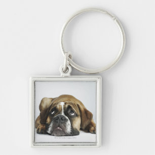 Chaveiro Retrato do buldogue velho de Dorset Tyme