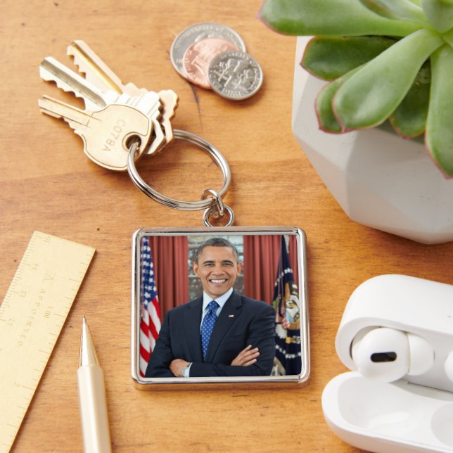 Chaveiro Retrato do Gabinete Oval, Obama Barack Presidente  (Mesa)