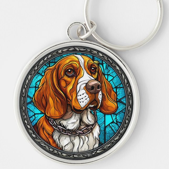 Chaveiro Retrato Fofo de Beagle para Presente de Amantes de (Frente)