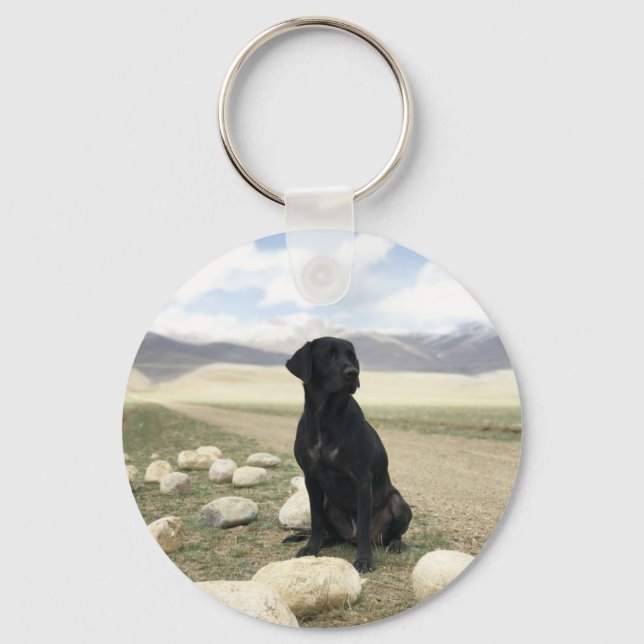 Chaveiro Retriever Black Labrador Personalizável (Frente)
