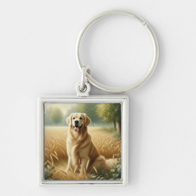 Chaveiro Retriever Dourado (Frente)