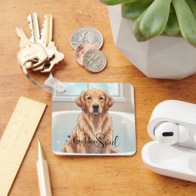 Chaveiro Retriever Dourado  (Mesa)