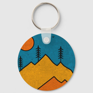 Chaveiro Retro Alaska Anchorage Mountain Souvenir 80