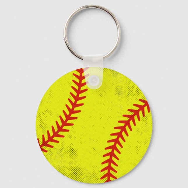 Chaveiro Retro Athletic Softball Fastpitch Game Day Style (Frente)