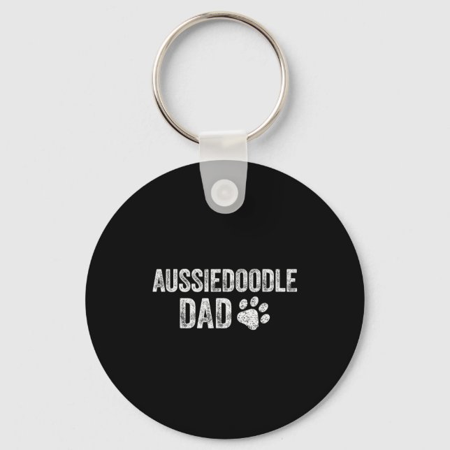 Chaveiro Retro Aussiedoodle Dad Papa Father's Day Aussie Do (Frente)
