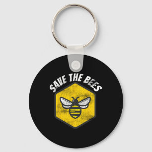 Chaveiro Retrô Beekeeper Honeybee Sensibilização Salve As A