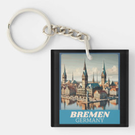 Chaveiro Retro Bremen Skyline