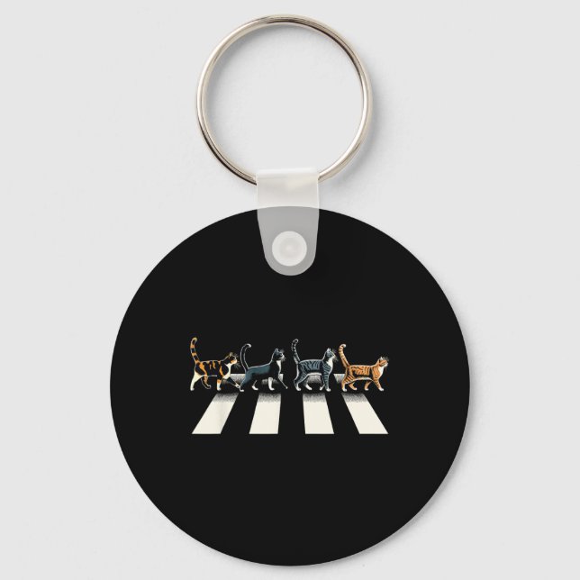Chaveiro Retro Cat Rock And Roll Music Gift Men (Frente)
