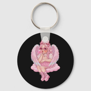 Chaveiro Retro Cupido Dia dos Namorados Fofo Cupido Vintage