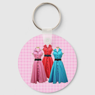 Chaveiro retro de 1950 vestidos
