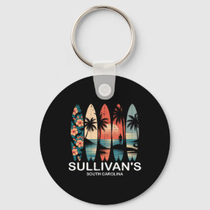 Chaveiro Retro de Surf de Prancha de Sullivan na Carolina d