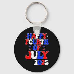 Chaveiro Retro feliz 4 de julho de 2025 quatro de julho par