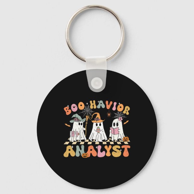 Chaveiro Retro Ghost Boo Havior Analyist Therapist Bcba Hal (Frente)