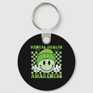 Chaveiro Retro Groovy Mental Health Awarness 2024 Para Rapa