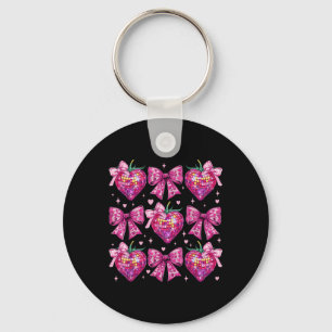 Chaveiro Retro Groovy Pink Coquette Arco Strawberry Valenti