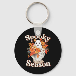 Chaveiro Retro Hippie Halloween Cute Ghost Spooky Season Fu