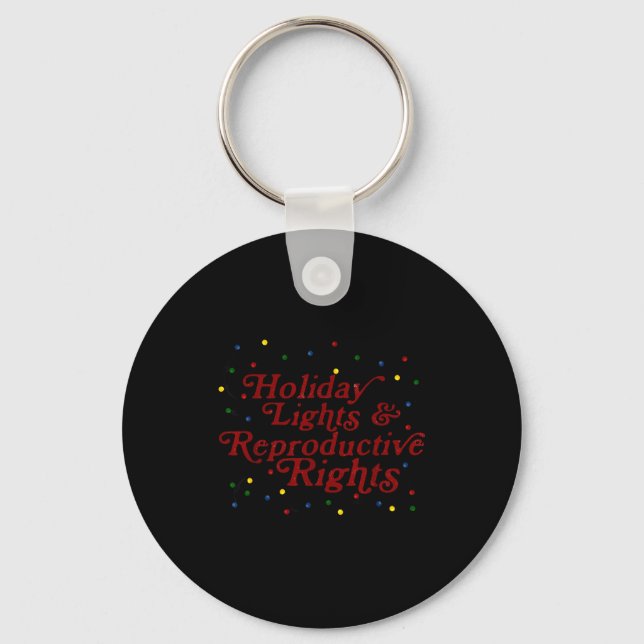 Chaveiro Retro Holiday Lights &amp; Reproductive Rights Chr (Frente)