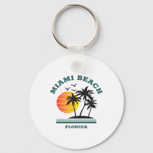 Chaveiro Retro Legal Miami Beach Mens Womens Flores Beaches