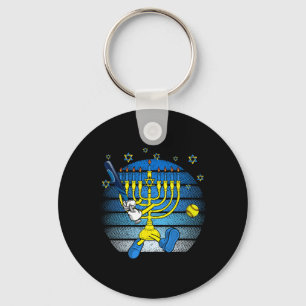 Chaveiro Retro Menorah Tocando Softll Feliz Hanukkah Pjs Bo