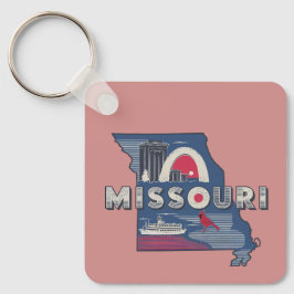 Chaveiro Retro Missouri Silhouette