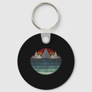 Chaveiro Retro Mountain Outdoors - Caminhada, Acampamento, 