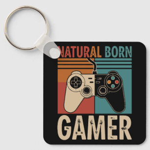 Chaveiro Retro Natural Born Gamer Divertido