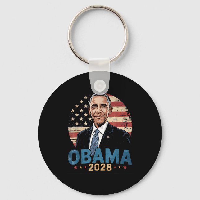Chaveiro Retro Obama Vintage Presidente 2028 Obama (Frente)