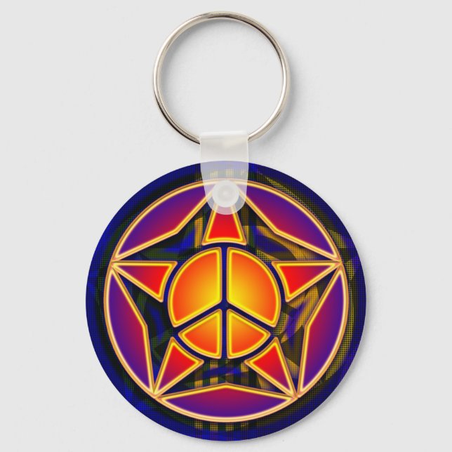 CHAVEIRO RETRO PEACE STAR (Frente)