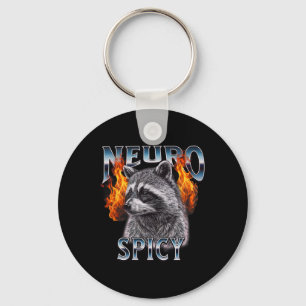 Chaveiro Retro Raccoon Neuro Picante Neurotípico Neurodiver