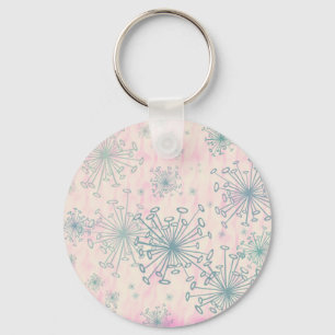 Chaveiro Retro-Rosa Flocos de Neve Atômica