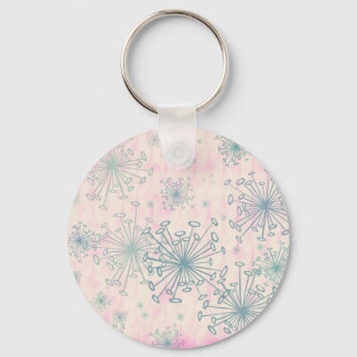 Chaveiro Retro-Rosa Flocos de Neve Atômica