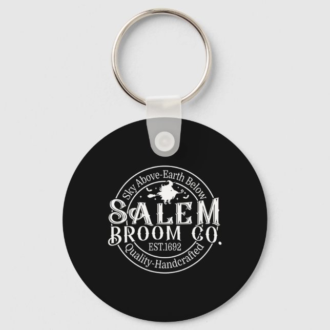Chaveiro Retro Salem Broom Company Est 1692 Massachusetts H (Frente)