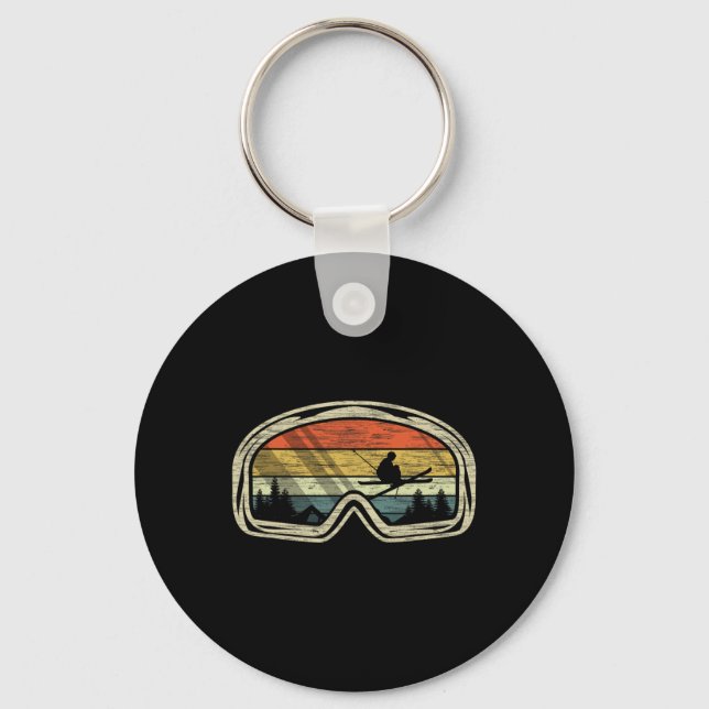 Chaveiro Retro Ski Goggles Montanha Neve Inverno Presente (Frente)