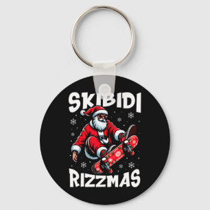 Chaveiro Retro Skibidi Rizzmas Santa Clause Engraçado Patin