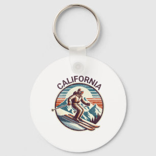 Chaveiro Retro Vintage California Ski Resort Winter Skiing