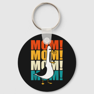 Chaveiro Retro Vintage Gaivota Vida de Mãe Humor Apreciador