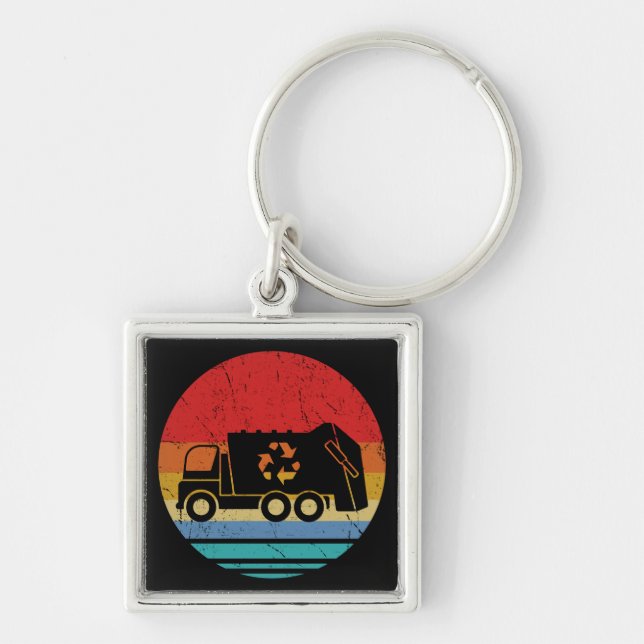 Chaveiro Retro Vintage Reciclagem Sunset Kids Garbage (Frente)