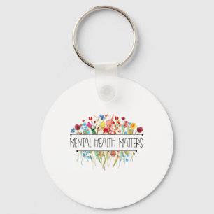 Chaveiro Retro Vintage Wildflower Mental Health S Consciênc