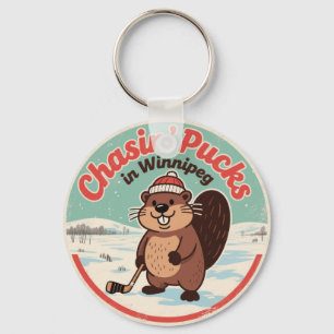 Chaveiro Retro Winnipeg Beaver Hóquei