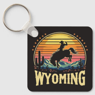 Chaveiro Retro Wyoming Cowboy